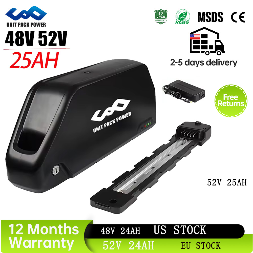60V 30Ah 21700 Battery Pack - Baterai EBike Downtube 52V 25AH Polly