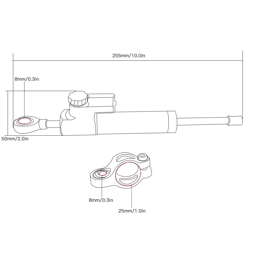 CNC Kit dudukan braket peredam - Steering Damper Stabilizer Kit Cnc ulasan dan harga