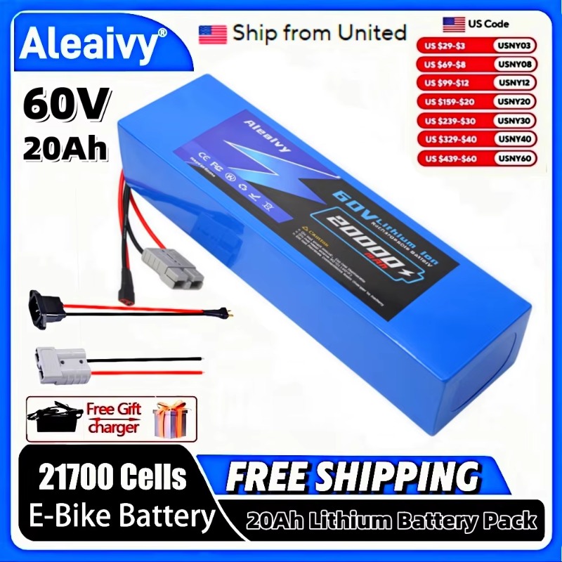 Aleaivy 60V 20Ah 30Ah 21700 Pa - 60V 30Ah 21700 Battery Pack ulasan dan harga